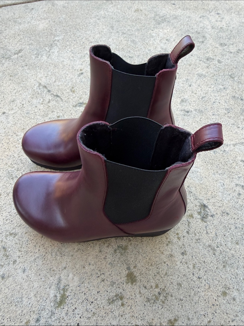 Birkenstock Papillio Ebba Slip On Burgundy Chelsea Wedge Boot Size 39-8.5 - Picture 4 of 10
